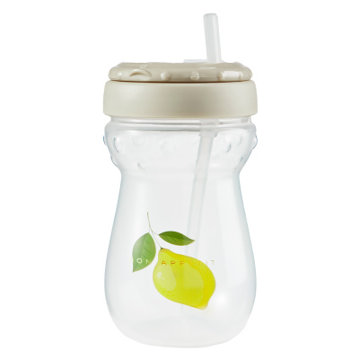 Поильник для кормления с трубочкой 360 мл Happy Baby 14011 lemon 1